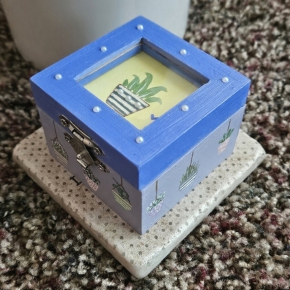 Mini Wooden Box w/ Shadow Box Top